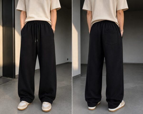 Premium Cotton Baggy Trouser for Men – Comfortable Wide Leg Casual Pants | BD FAMILY SHOP