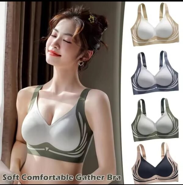 Soft Comfortable Gather Bra for Women | Seamless Wireless Push Up Bra | Premium Quality | BD Family Shop