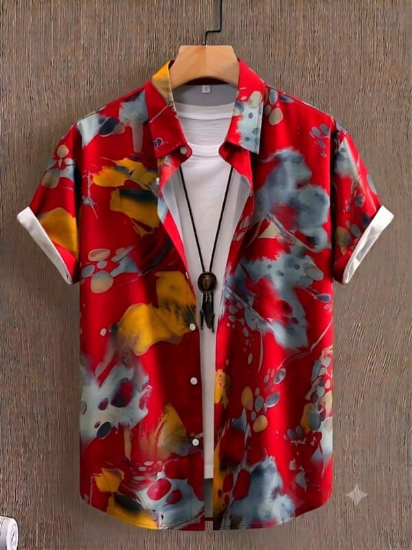 Premium Printed Casual Half Sleeve Shirt for Men | Lightweight & Breathable Summer Shirt | BD Family Shop | Family Shop BD
