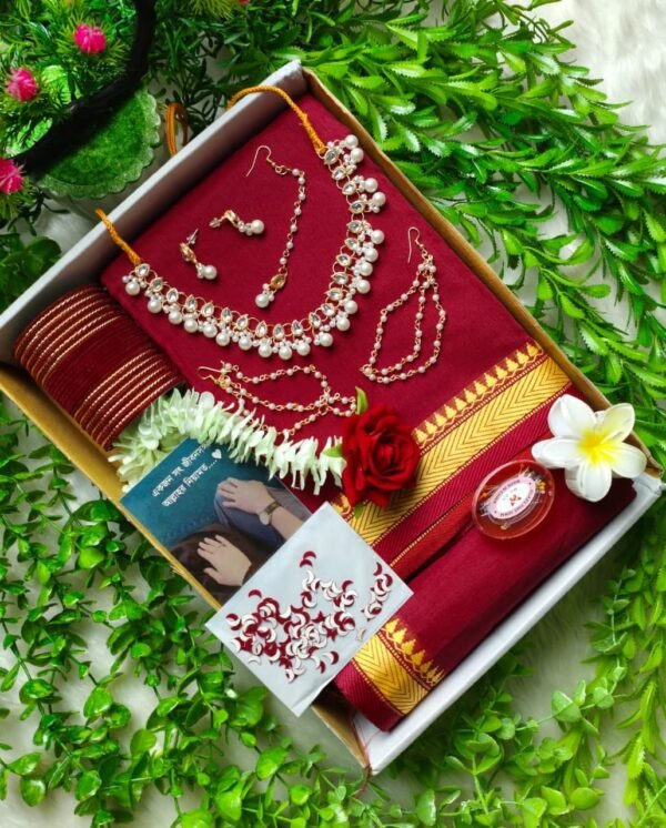 Gift Sharee Combo with jewellery and accessories