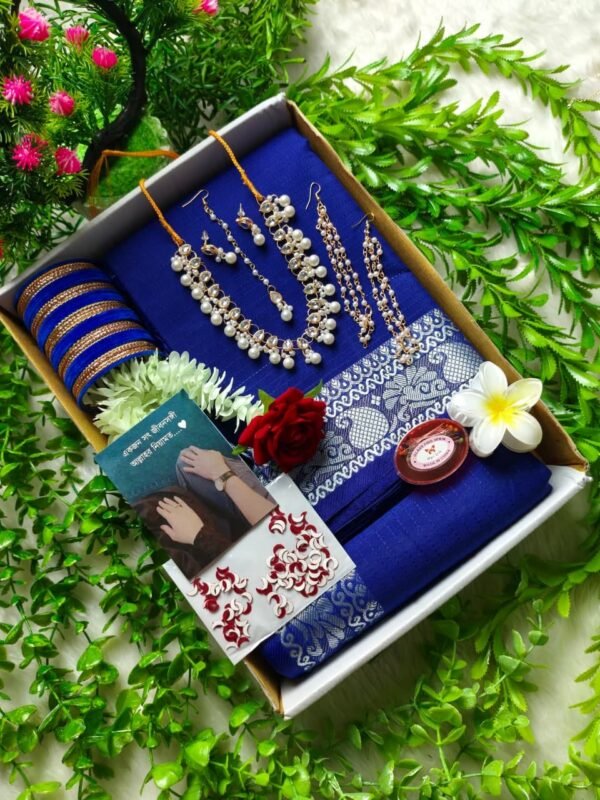 Gift Sharee Combo with jewellery and accessories