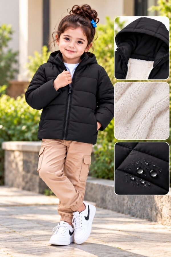 Kids Hooded Puffer Jacket for winter wear